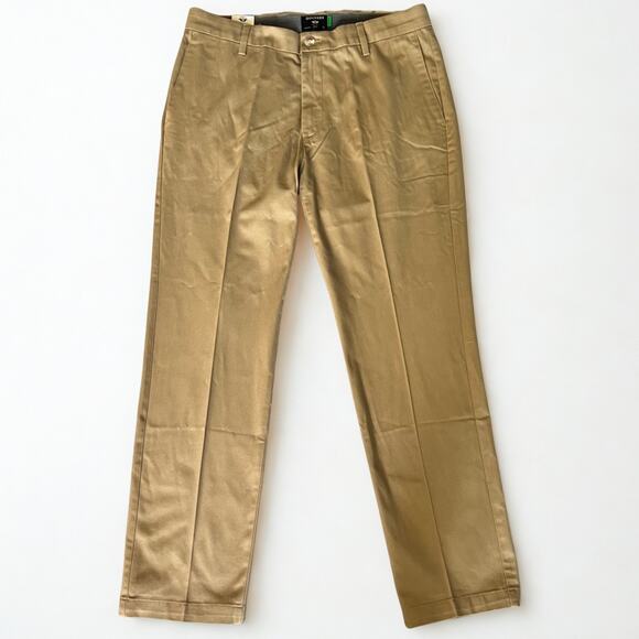 Dockers Signature Iron Free Flex Comfort Waist Band Slim Fit 33x30 Khaki Pants - Picture 1 of 8